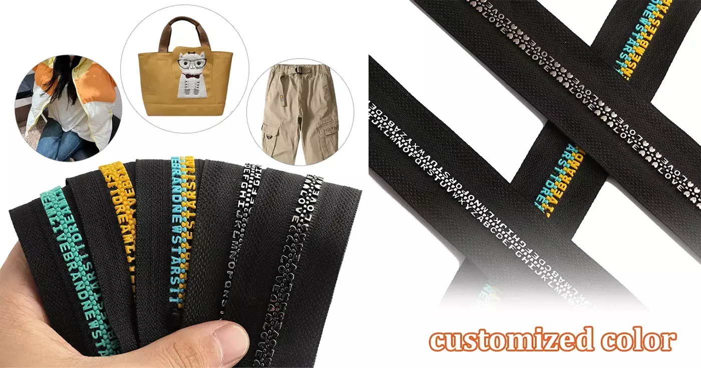 special letter plastic zippers