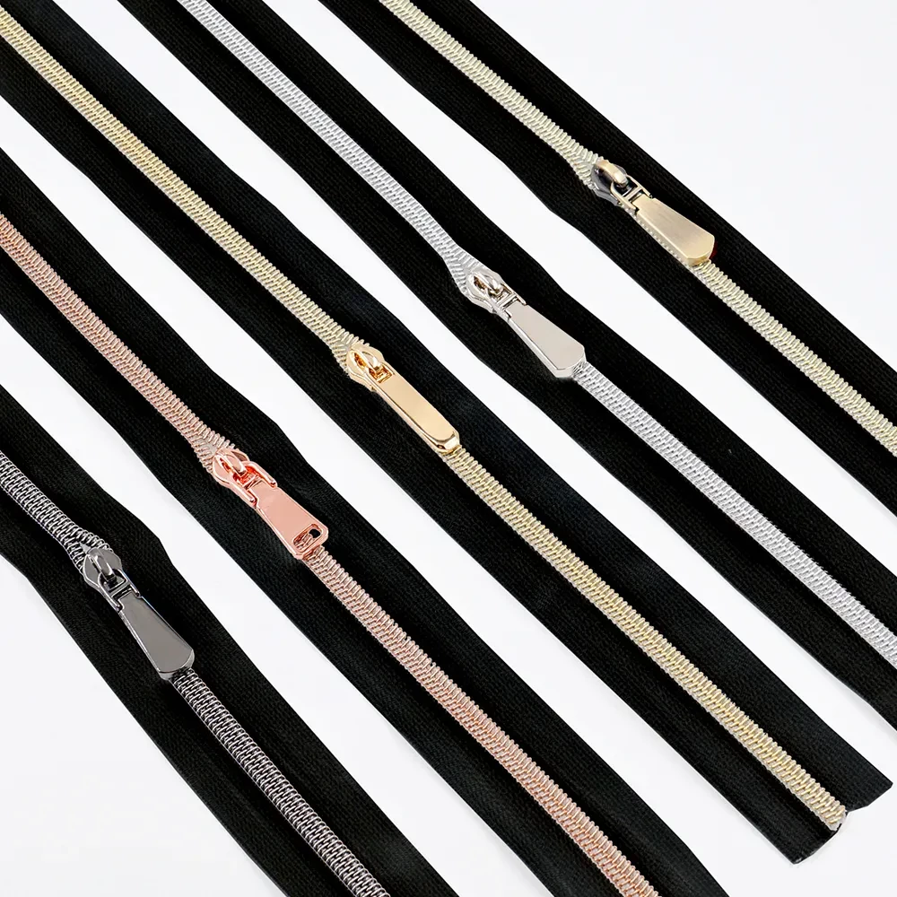 Wholesale Custom Fashion Metal Pocket Zipper For Bags Clothing