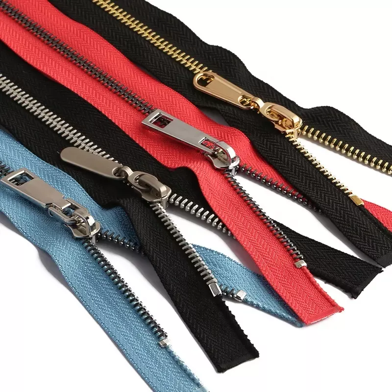 Custom High Quality Open End European Teeth Shape Metal Zipper