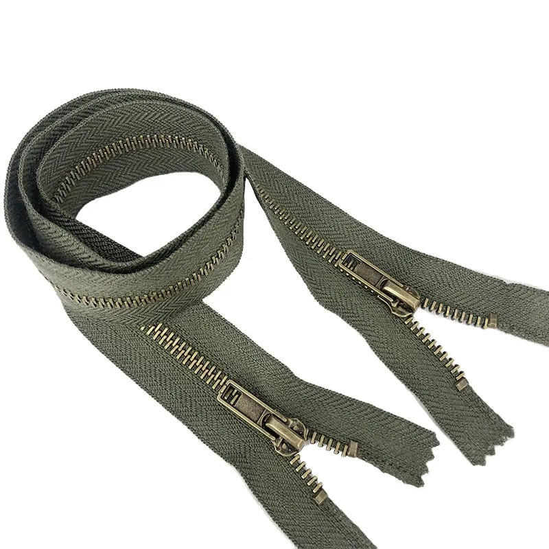 Wholesale Custom Long Closed End Red Metal Zipper Manufacturer